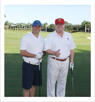 1/2/2014, Trump International’s newest member, PGA Tour Player Lee Westwood and Donald Trump at Trump International Golf Club