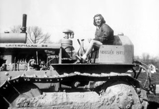 Alice Dye Operating Bulldozer